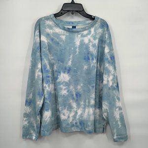 OLD NAVY Tie Dye Mens Sweatshirts Blue Large
